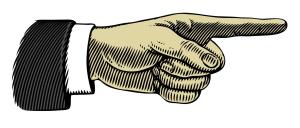 Hand with pointing finger